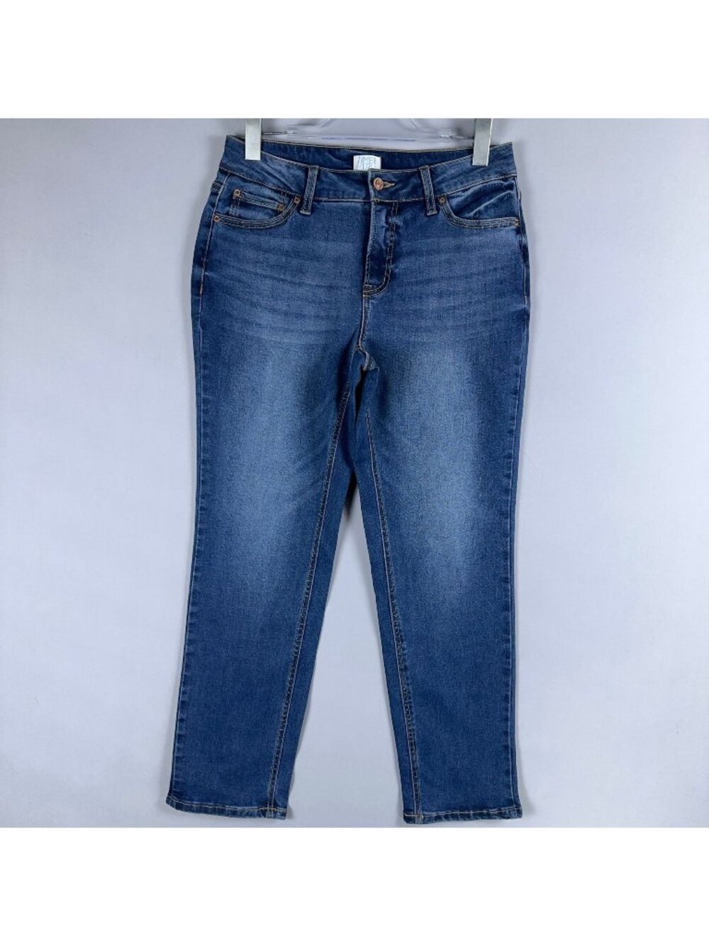 Time And Tru Jeans Size 8 Skinny Mid Rise Blue Medium Wash Stretch